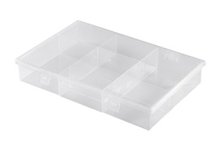 Valigetta trasparente multiuso con 7 divisori, 270x180x40mm (Plastics 2003) - Product Image 1
