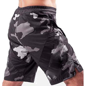 Pantalones cortos de boxeo para hombre, diseño personalizado de camuflaje, 100% algodón, poliéster, para verano - Product Image 3