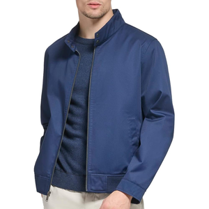 Blouson aviateur léger avec tricot côtelé col montant coupe confortable extérieur imperméable pas cher veste coupe-vent softshell pour hommes - Product Image 4