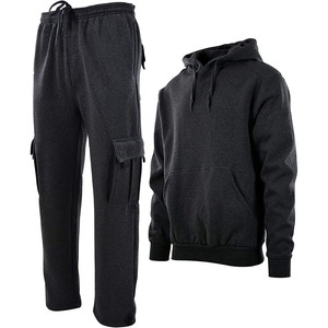 2025 ensemble de survêtement 2 pièces pour hommes pull à capuche et pantalon de survêtement Cargo Jogging survêtement pour hommes - Product Image 3