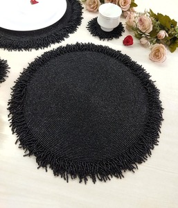 Nouveauté : sous-verre perlé, dessous-de-plat pour la décoration de table, vaisselle, acheter en ligne en Inde - Product Image 5