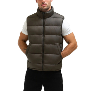 Offre spéciale Streetwear à capuche hiver uni marron épais doublure GSM veste bouffante broderie personnalisée imperméable réversible - Product Image 1