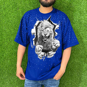 T-shirt 100% coton lourd de haute qualité pour hommes T-shirt lavé surdimensionné à effet de lavage de pierre pour hommes - Product Image 1