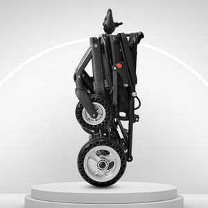 Kursi Roda Lipat Ringan Berbahan Aluminium dengan Baterai Lithium 9.8kg 10A untuk Penyandang Disabilitas, Kursi Roda Elektrik Portabel - Product Image 6