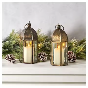 Budget-friendly lanterns with a Moroccan antique design metal decorative hanging lights perfect for home, Christmas and trending - Product Image 3