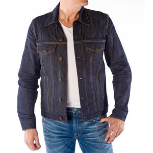 Veste en jean unisexe en coton 100% tissé léger d'hiver, prix raisonnable, écologique, imperméable, respirante, couleur unie, style décontracté - Product Image 2