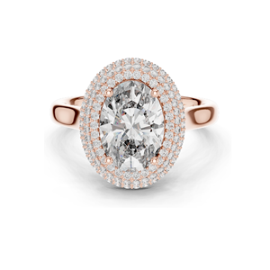 Anillo Halo con Diamante de Laboratorio de 2.496 CT para Mujer, Claridad VVS-VS EF, Oro de 18KT, 14KT, 10KT y Plata 925, Oro Rosa, Amarillo y Blanco - Product Image 2
