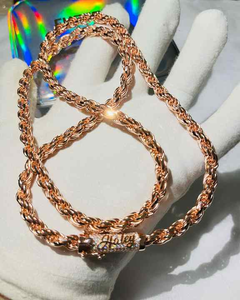 Cadena Cubana de Diamantes de 8mm en Plata de Ley, Cadena Cubana de Diamantes Baguette y Redondos de 12mm en VVS1 ICEBOX, Cadena Cubana de Diamantes en Oferta - Product Image 5