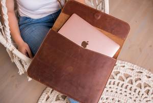 Sac intérieur de protection étanche pour ordinateur portable avec logo personnalisé Offres Spéciales Sac intérieur en cuir pour ordinateur portable avec design non magnétique LLS-0105 - Product Image 2