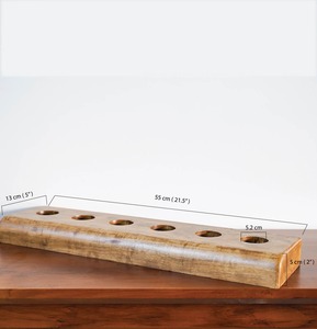 Wooden Six Column <b>Candle</b> <b>Holder</b> Suitable For Home Decor Table Centerpiece And Festive Lighting Handcrafted From India - Product Image 3