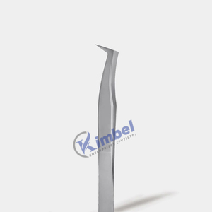 Vente en gros, marque privée, pince à épiler professionnelle en acier inoxydable, pointe en fibre d'argent, pince à épiler d'extension de cils en forme de S, KIMBEL - Product Image 5
