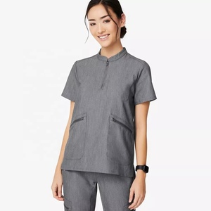 Soins de santé infirmière gommage uniformes en plusieurs couleurs élégant médical Scrubs femmes gommage soins infirmiers extensible hôpital uniformes ensembles - Product Image 1
