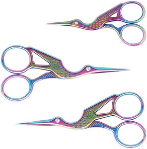 Ciseaux à pointe micro en acier inoxydable pour la coupe des sourcils et l'épilation couleur or - Product Image 6