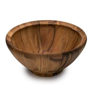 Fabricante de cuencos de madera para servir, cuencos de sopa al por mayor con acabado personalizado, ensaladera elegante de forma redonda - Product Image 1