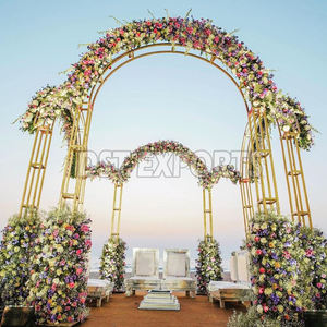 Mandap Modular de Malla para Bodas Contemporáneas, Precios al por Mayor, Chuppah Moderna de Metal Dorado en Tendencia, Fabricante, Venta en Nueva Jersey - Product Image 2