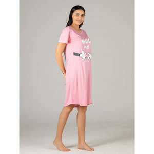 ชุดนอนผ้าเจอร์ซีย์สีชมพู 100% ผ้าฝ้าย เนื้อนุ่มพิเศษ สวมใส่สบาย พร้อมโลโก้สั่งทำ ปิดด้วยเชือกผูก ฟรีไซส์ ODM ชุดลำลองใส่บ้าน - Product Image 5