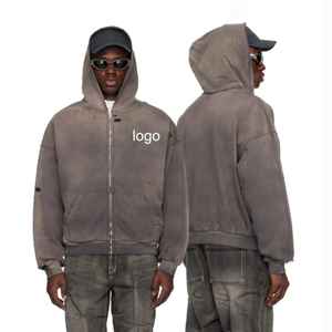 เสื้อฮู้ดระบายอากาศสำหรับผู้ชายผ้าฝ้าย100% มีฮู้ดโอเวอร์ไซส์พิมพ์ลายโลโก้ได้ตามต้องการสำหรับฤดูหนาว - Product Image 1