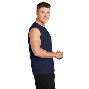 Camiseta sin Mangas Azul Marino de Grado Profesional para Hombre, Ligera y Transpirable, la Mejor Camiseta Deportiva para Gimnasio, Deportes y Uso al Aire Libre - Product Image 5