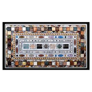 Belle Main Inlay Table À Manger En Pierre Haut - Product Image 1