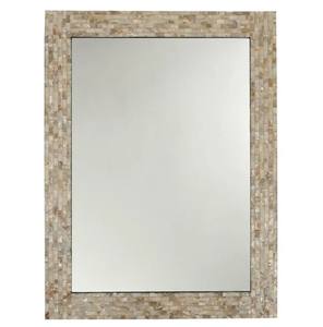 MOP Frame Rustic Indoor Sunburst <b>Rectangle</b> Wall <b>Mirror</b> Modern <b>Bathroom</b> Decorative Wall <b>Mirrors</b> - Product Image 1