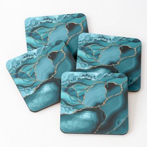 Dessous de verre personnalisés pour boire du thé Forme et taille imprimées Fourniture d'usine Dessous de verre en acacia avec support chez Star Crafts India - Product Image 1