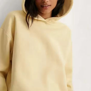 High Quality Custom Blank Oversized Dropped Shoulder Hoodie Thick Ribbed Trims Soft <b>Combed</b> Cotton Fleece Hoodie - Product Image 3