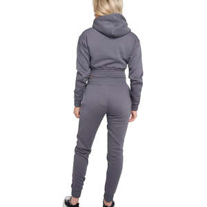 Ensemble de survêtement unisexe pour femme, en molleton de haute qualité, respirant, imprimé, décontracté, à capuche, en deux pièces, avec fermeture éclair - Product Image 4