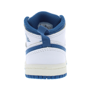 Zapatos Nike Jordan 1 Mid Se para bebés/niños pequeños Color: Blanco/Azul industrial 100% auténtico - Product Image 4