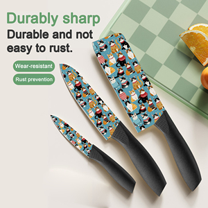 Nouveautés : Ensemble de couteaux de chef en céramique avec manches en plastique pour les fêtes barbecue - Lavable au lave-vaisselle - Ambidextre - Livraison rapide via Shopify - Product Image 6
