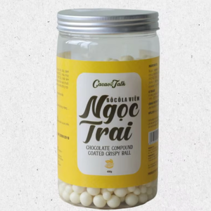 Vente en gros 400g-4kg bon prix chocolat blanc boules croustillantes HALAL OEM en vrac collations boulangerie bonbons alimentaire forme solide - Product Image 1