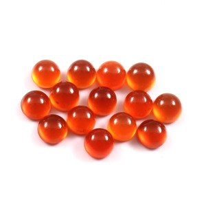 10X10MM AAA พลอยคาร์เนเลียนธรรมชาติทรงกลมหลังแบนปรับเทียบอัญมณีหลวมกึ่งมีค่าเครื่องประดับทำขายส่งจำนวนมาก - Product Image 1