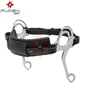 Broca de caballo Hackamore GB inglés de alta calidad con acolchado suave calzones de acero inoxidable broca de plata alemana - Product Image 3