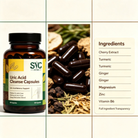 Capsules Nettoyantes Naturelles d'Acide Urique OEM pour le Soulagement des Articulations et le Soutien Immunitaire des Adultes, Protection du Sommeil, 90 gélules, Personnalisation de Marque Privée