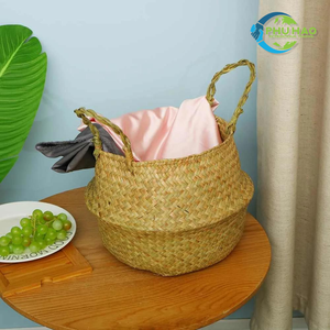 Lightweight and Durable SEAGRASS BELLY <b>BASKETS</b> Perfect Straw <b>Basket</b> for Carrying and Organizing Items Sustainable and Stylish - Product Image 4