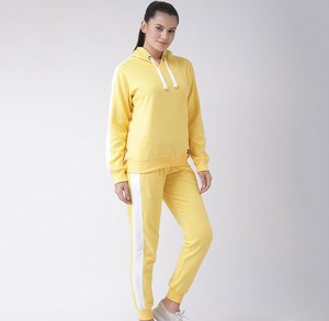 ชุดวอร์มลำลองแบบมีฮู้ดสำหรับผู้หญิง ปี 2025 ชุดออกกำลังกายโยคะ 2 ชิ้น ผ้าฝ้าย 100% เป็นมิตรกับสิ่งแวดล้อม - Product Image 4