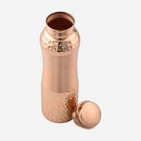 100% bouteilles d'eau en cuivre martelé pur et fait à la main fabricant bouteille en cuivre mat étanche
