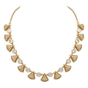 Ad Fashion Jewelry <b>Set</b> Necklace with <b>Pearl</b> Mehndi Plating Copper Brass Chapado Gift for Women with Style - Product Image 4