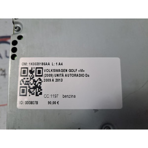 AUTORADIO VOLKSWAGEN Golf 6 Berlina 1K0035186AA (08>12) - Product Image 6