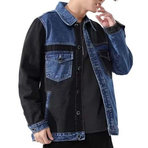 Vestes en jean écologiques personnalisées 2024, grandes tailles pour hommes, automne, respirantes, imperméables, séchage rapide, réversibles, style urbain, boutonnées - Product Image 1