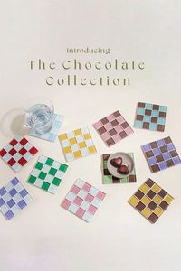 Long Mosaic <b>Coaster</b> <b>Glass</b> Tile Rectangular Platter Home Decor Kitchen Table Ware Serving Board Organizer Base Mats B2B - Product Image 4