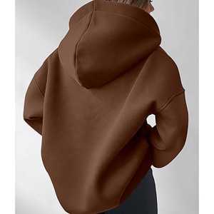 2025 nouveau à la mode en gros personnalisé partout entièrement impression sweats à capuche pour femmes coupe ample à capuche goutte épaule plaine sweats à capuche vierges - Product Image 4