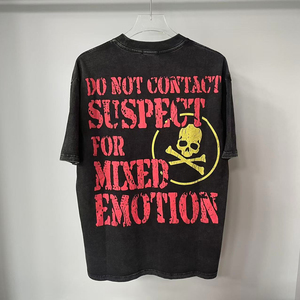 2026 Men's Acid Wash Vintage Graphic T-Shirt Heavyweight Streetwear Pattern printed shirt for men - Product Image 2