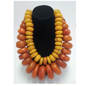 Collier de dentition religieux fait main en corne de buffle multicolore avec style ange et bouddhiste écologique - Product Image 4