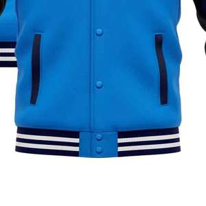 High Quality Wholesale Embroidery <b>Varsity</b> <b>Jackets</b> for Men Winter Solid Color <b>Vintage</b> Baseball <b>Jackets</b> 100% Wool - Product Image 4