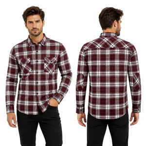 เสื้อเชิ้ตผ้าฟลานเนลสำหรับขี่มอเตอร์ไซค์ แขนยาว มีกระเป๋า สำหรับผู้ชาย นักขี่มอเตอร์ไซค์ เนื้อผ้าหนา 100% คอตตอน กันยับ แห้งเร็ว สไตล์ไฮสตรีท - Product Image 4