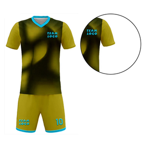 Nom de l'équipe imprimé numéro 100% Polyester France maillots de football hommes uniforme de sport à manches courtes - Product Image 5