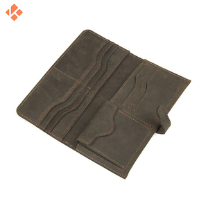 Cartera larga de cuero de lujo para hombre con cierre abierto Estuche para tarjetas con forro de poliéster y bolsa de viaje Regalo para él - Product Image 4