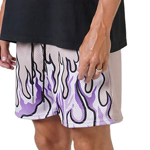 Shorts de sport en polyester de haute qualité pour hommes, shorts de basket-ball pour hommes, shorts en maille personnalisés, vente en gros - Product Image 5