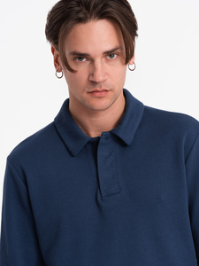 OEM al por mayor de los hombres de polo de alta calidad de encargo de la camiseta en blanco con manga larga de los hombres camisetas de polo de impresión oscura de punto de seda - Product Image 3