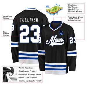 Uniforme de hockey sur glace personnalisé imprimé en polyester respirant, vêtements de sport - Product Image 4